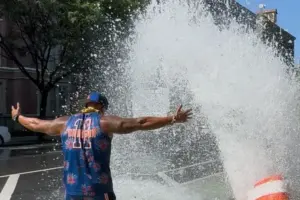 Community Turns Washington Heights Street Into Popular Water Park